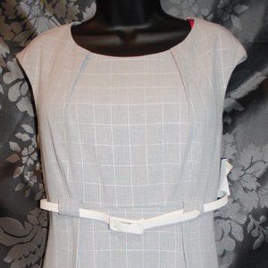Connected Apparel Gray Plaid Dress
